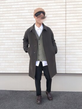 カーディガン ボレロを使った 冬コーデ のメンズ人気ファッションコーディネート Wear