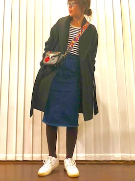 「カラーサングラス」｜「アイテム（その他アウター）」を使った、あなーにゃさん（レディース・167cm）の冬コーディネート