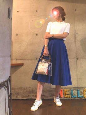 「スタンスミス」｜あなーにゃさん（レディース・167cm）の夏コーディネート