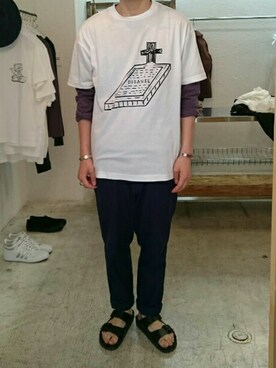 「roundabout（ラウンダバウト）のアイテム」を使った、TAKUさん（メンズ・172cm）の夏コーディネート