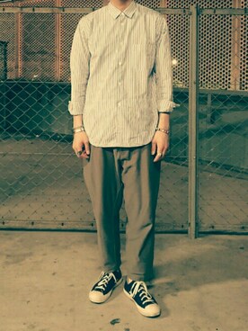 「roundabout（ラウンダバウト）のアイテム」を使った、TAKUさん（メンズ・172cm）の夏コーディネート