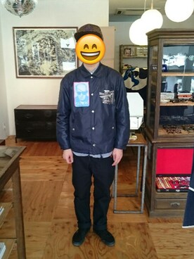 「DIGAWEL（ディガウェル）のアイテム（ナイロンジャケット）」を使った、TAKUさん（メンズ・172cm）の春コーディネート