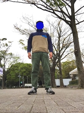 「スナップT」｜「アイテム（ナイロンジャケット）」を使った、Mさん（メンズ・168cm）の春コーディネート