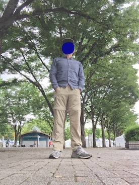 「ノームコア」｜「アイテム（チノパンツ）」を使った、Mさん（メンズ・168cm）の夏コーディネート