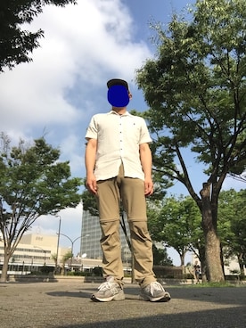 「ノームコア」｜「アイテム（チノパンツ）」を使った、Mさん（メンズ・168cm）の夏コーディネート