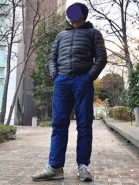 「orslow」｜「アイテム（ダウンジャケット/コート）」を使った、Mさん（メンズ・168cm）の冬コーディネート