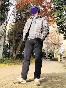 「orslow」｜「アイテム（ダウンジャケット/コート）」を使った、Mさん（メンズ・168cm）の冬コーディネート
