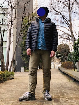 「orslow」｜「アイテム（ダウンジャケット/コート）」を使った、Mさん（メンズ・168cm）の冬コーディネート