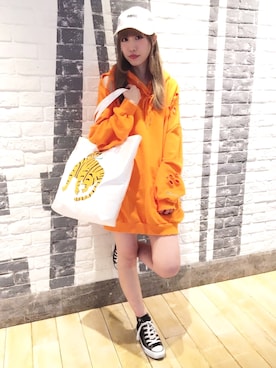 「PUNYUS（プニュズ）のアイテム（帽子）」を使った、PUNYUS  さん（レディース・165cm）の春コーディネート