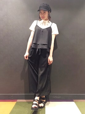 「PUNYUS（プニュズ）のアイテム（帽子）」を使った、PUNYUS  さん（レディース・165cm）の春コーディネート