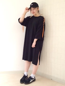 「PUNYUS（プニュズ）のアイテム（帽子）」を使った、PUNYUS  さん（レディース・165cm）の春コーディネート
