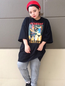 「PUNYUS（プニュズ）のアイテム（ハンチング/ベレー帽）」を使った、PUNYUS  さん（レディース・165cm）の秋コーディネート