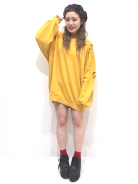 「PUNYUS（プニュズ）のアイテム（ハンチング/ベレー帽）」を使った、PUNYUS  さん（レディース・165cm）の秋コーディネート