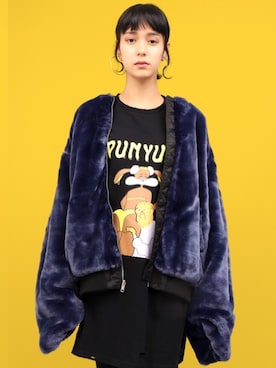 「PUNYUS（プニュズ）のアイテム（MA-1）」を使った、PUNYUS  さん（レディース・165cm）の秋コーディネート