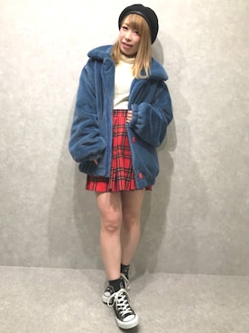 「PUNYUS（プニュズ）のアイテム（ブルゾン）」を使った、PUNYUS  さん（レディース・165cm）の冬コーディネート