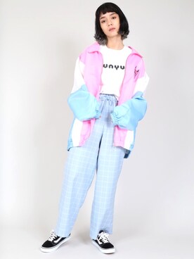 「PUNYUS（プニュズ）のアイテム（ブルゾン）」を使った、PUNYUS  さん（レディース・165cm）の春コーディネート