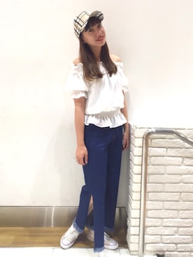 「PUNYUS（プニュズ）のアイテム（帽子）」を使った、PUNYUS  さん（レディース・165cm）の夏コーディネート