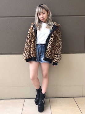 「PUNYUS（プニュズ）のアイテム（MA-1）」を使った、PUNYUS  さん（レディース・165cm）の秋コーディネート