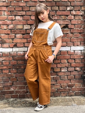 「PUNYUS（プニュズ）のアイテム（オールインワン・サロペット）」を使った、PUNYUS  さん（レディース・160cm）の春コーディネート