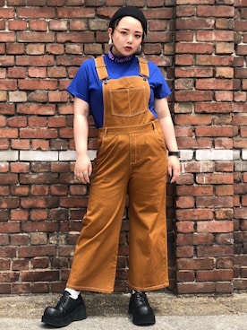 「PUNYUS（プニュズ）のアイテム（オールインワン・サロペット）」を使った、PUNYUS  さん（レディース・160cm）の夏コーディネート