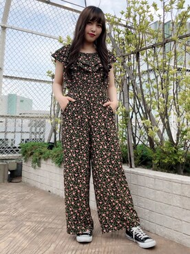 「PUNYUS（プニュズ）のアイテム（オールインワン・サロペット）」を使った、PUNYUS  さん（レディース・160cm）の夏コーディネート