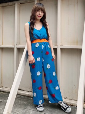「PUNYUS（プニュズ）のアイテム（オールインワン・サロペット）」を使った、PUNYUS  さん（レディース・160cm）の夏コーディネート