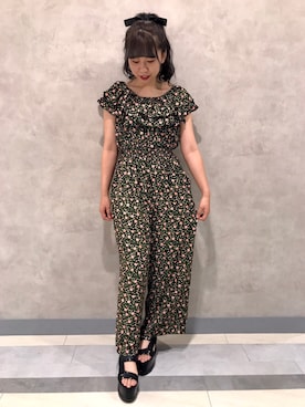 「PUNYUS（プニュズ）のアイテム（オールインワン・サロペット）」を使った、PUNYUS  さん（レディース・160cm）の夏コーディネート