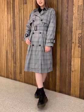 「PUNYUS（プニュズ）のアイテム（トレンチコート）」を使った、PUNYUS  さん（レディース・160cm）の秋コーディネート