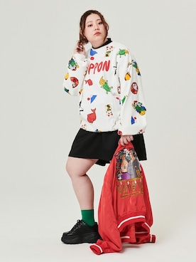 「PUNYUS（プニュズ）のアイテム（ブルゾン）」を使った、PUNYUS  さん（レディース・158cm）の春コーディネート