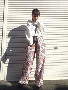 「アイテム（ボディバッグ/ウエストポーチ）」を使った、MURUAさん（レディース・152cm）の冬コーディネート