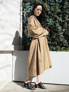 「MURUA（ムルーア）のアイテム（その他アウター）」を使った、MURUAさん（レディース・160cm）の冬コーディネート