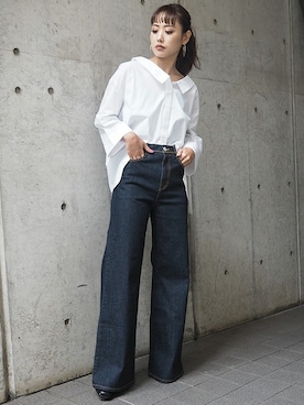 「リング」｜「アイテム（パンツ）」を使った、MURUAさん（レディース・158cm）の夏コーディネート