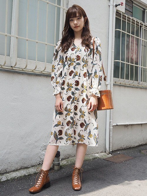 ビンテージフラワープリント