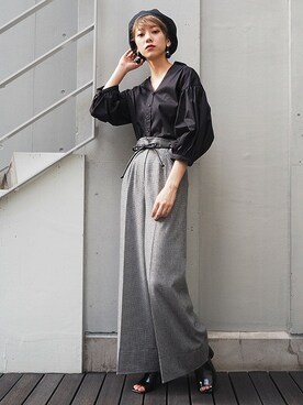 「MURUA（ムルーア）のアイテム（その他パンツ）」を使った、MURUAさん（レディース・163cm）の秋コーディネート