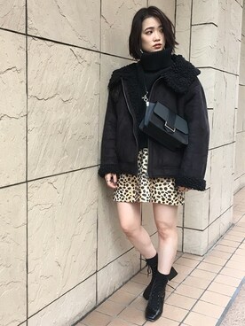 「MURUA（ムルーア）のアイテム（アクセサリー）」を使った、MURUAさん（レディース・158cm）の秋コーディネート