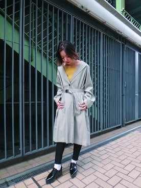 「#チェック」｜「アイテム（ジャケット/アウター）」を使った、MURUAさん（レディース・159cm）の春コーディネート