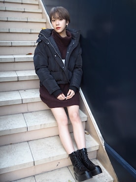 「murua」｜「アイテム（ジャケット/アウター）」を使った、MURUAさん（レディース・160cm）の秋コーディネート