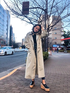 「murua」｜「アイテム（ジャケット/アウター）」を使った、MURUAさん（レディース・160cm）の冬コーディネート