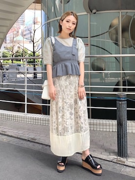 「murua」｜MURUAさん（レディース・160cm）の春コーディネート