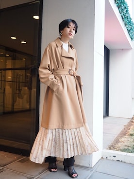 「MURUA（ムルーア）のアイテム（その他アウター）」を使った、MURUAさん（レディース・160cm）の春コーディネート