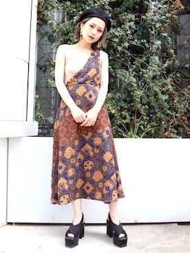 「MURUA（ムルーア）のアイテム（サンダル）」を使った、MURUAさん（レディース・160cm）の夏コーディネート