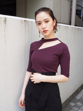 「MURUA（ムルーア）のアイテム（Tシャツ/カットソー）」を使った、MURUAさん（レディース・160cm）の夏コーディネート