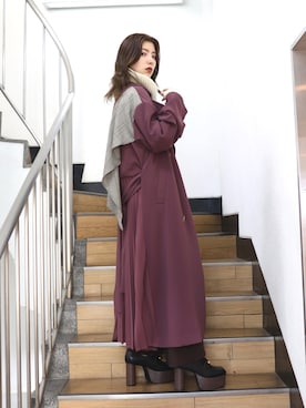 「murua」｜「アイテム（ジャケット/アウター）」を使った、MURUAさん（レディース・160cm）の秋コーディネート