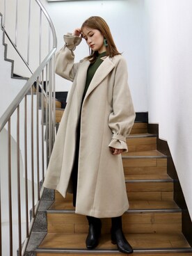 「MURUA（ムルーア）のアイテム（その他アウター）」を使った、MURUAさん（レディース・160cm）の秋コーディネート