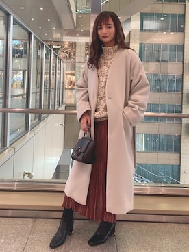 「MURUA（ムルーア）のアイテム（その他アウター）」を使った、MURUAさん（レディース・160cm）の秋コーディネート