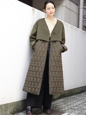 「MURUA（ムルーア）のアイテム（その他アウター）」を使った、MURUAさん（レディース・160cm）の冬コーディネート