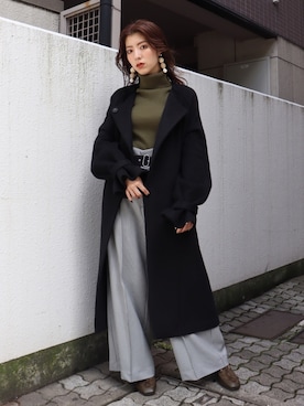 「MURUA（ムルーア）のアイテム（その他アウター）」を使った、MURUAさん（レディース・160cm）の冬コーディネート