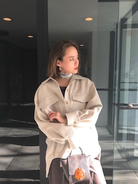 「murua」｜「アイテム（ジャケット/アウター）」を使った、MURUAさん（レディース・160cm）の冬コーディネート