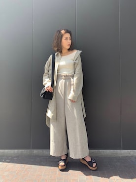 「MURUA（ムルーア）のアイテム（サンダル）」を使った、MURUAさん（レディース・160cm）の春コーディネート