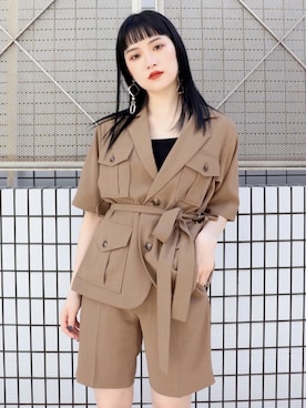 「murua」｜「アイテム（ジャケット/アウター）」を使った、MURUAさん（レディース・160cm）の春コーディネート